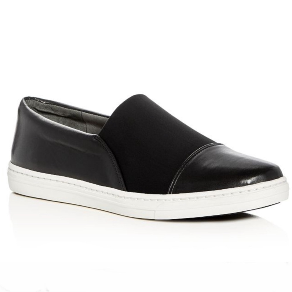 EUC- Via Spiga ‘Raine’ Slip-On Leather Sneaker w/Stretch Gore